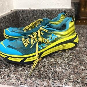Hoka Men's Vibrant Blue and Yellow Athletic Shoes